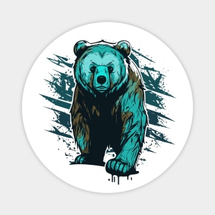 Graffiti Paint Grizzly Bear Creative Magnet